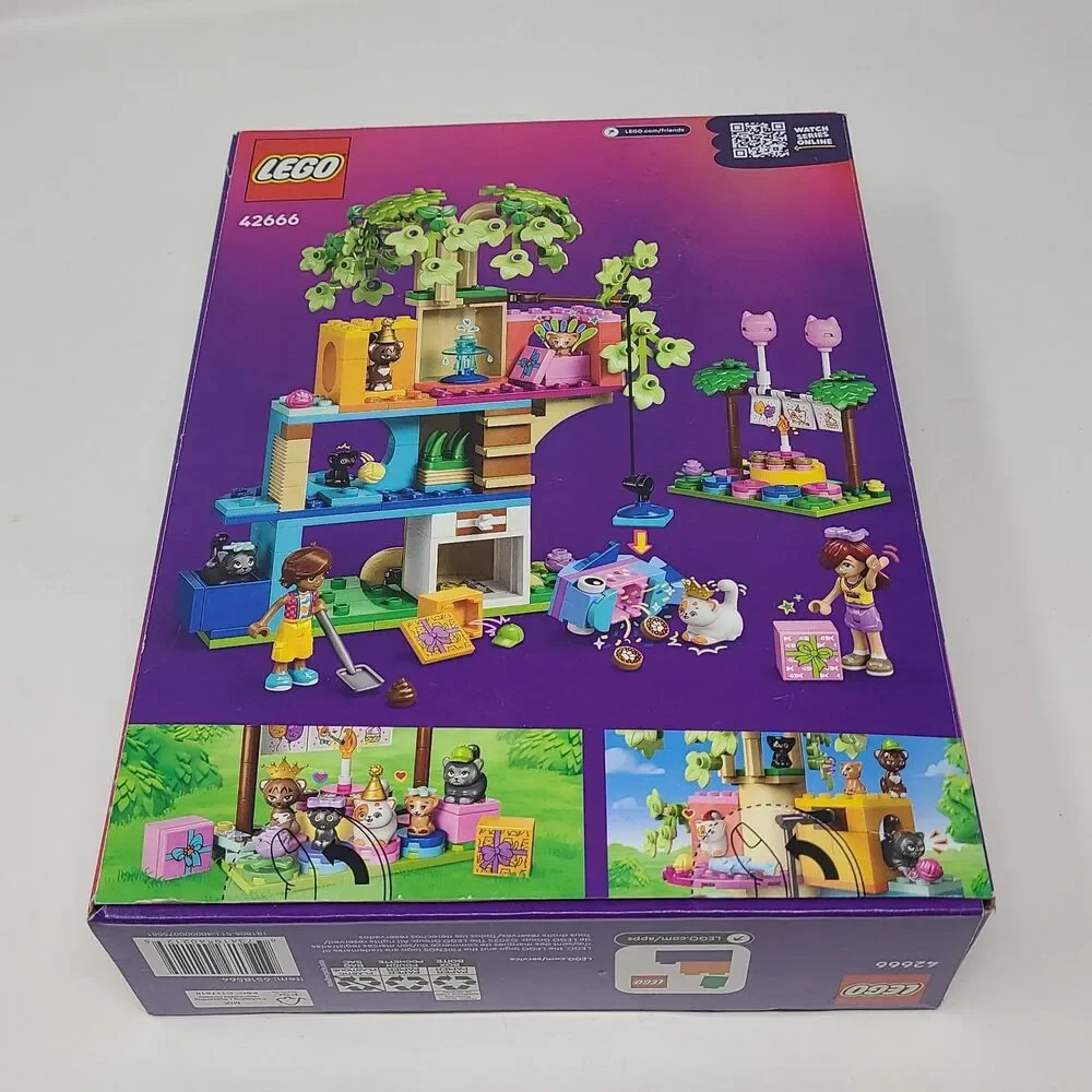 LEGO Friends Cat Birthday Party Tree House 42666 Building Set NEW Sealed 321 Pcs